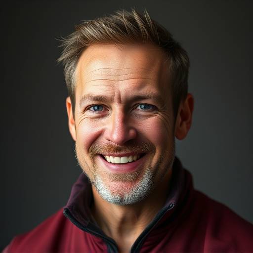 Portretfoto van Pieter Jansen, een energieke trainer.
